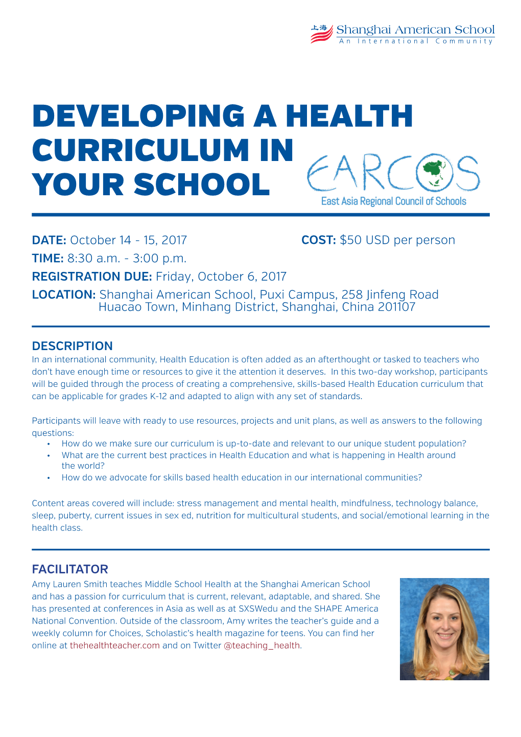 Developing a Health Curriculum in Your School