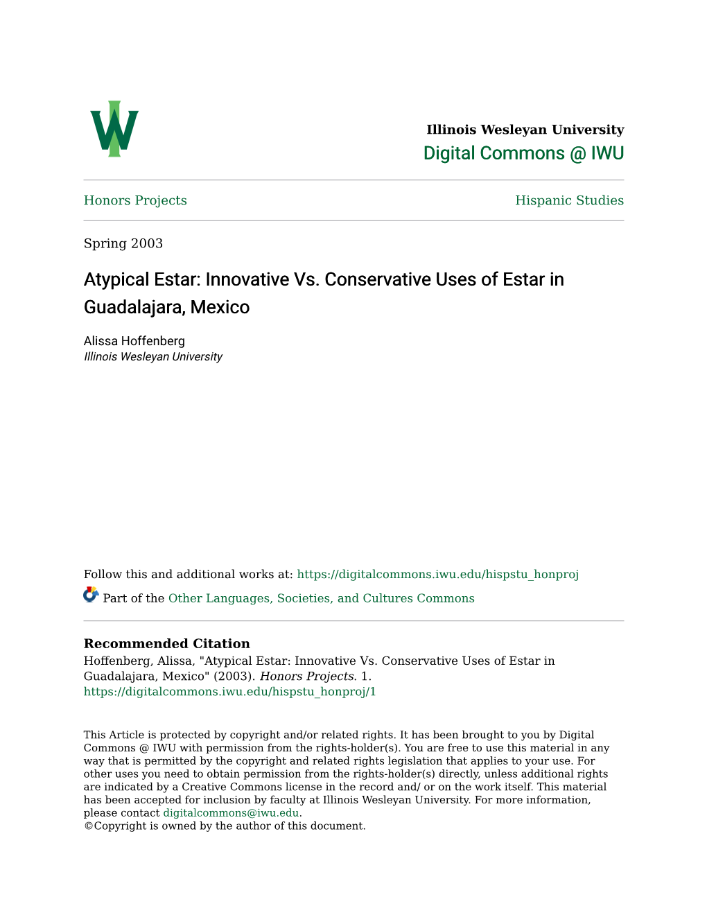 Atypical Estar: Innovative Vs