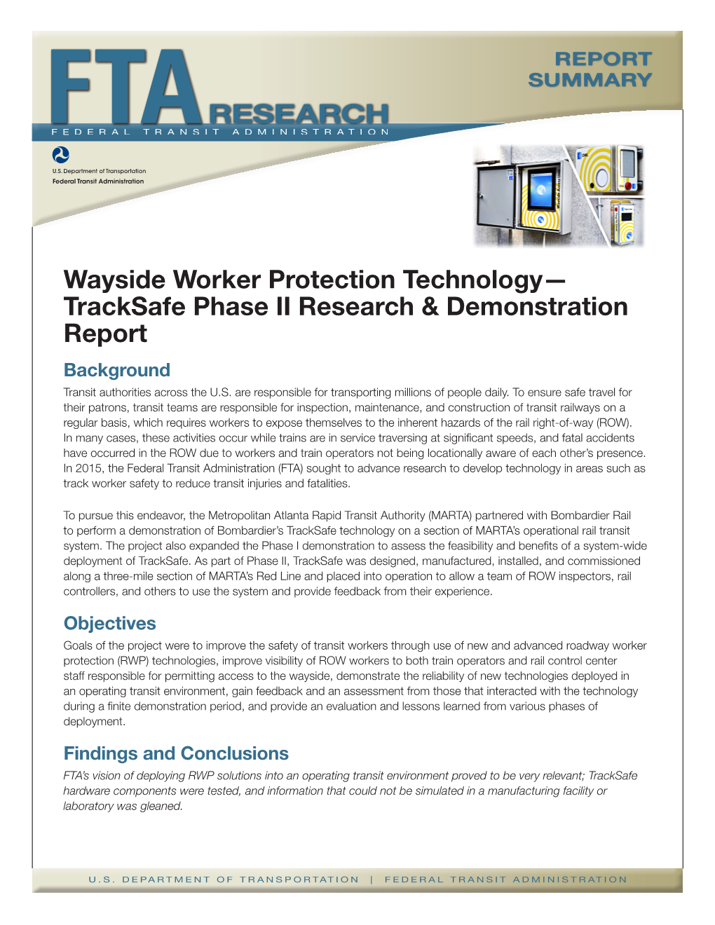 Wayside Worker Protection Technology—Tracksafe Phase II