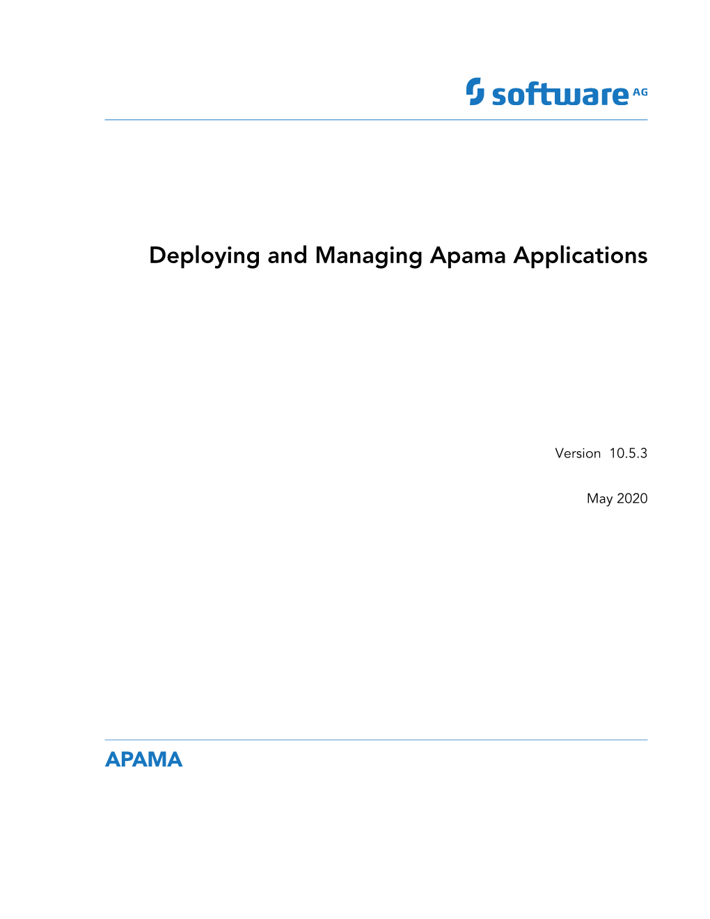 Deploying and Managing Apama Applications