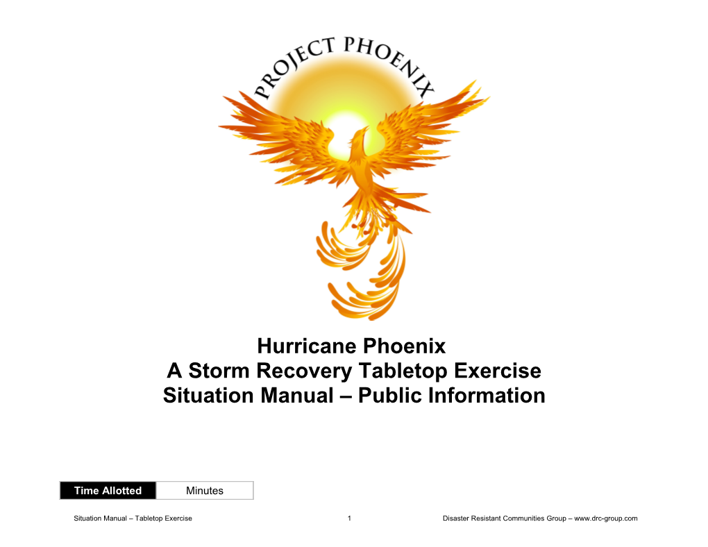 A Storm Recovery Tabletop Exercise