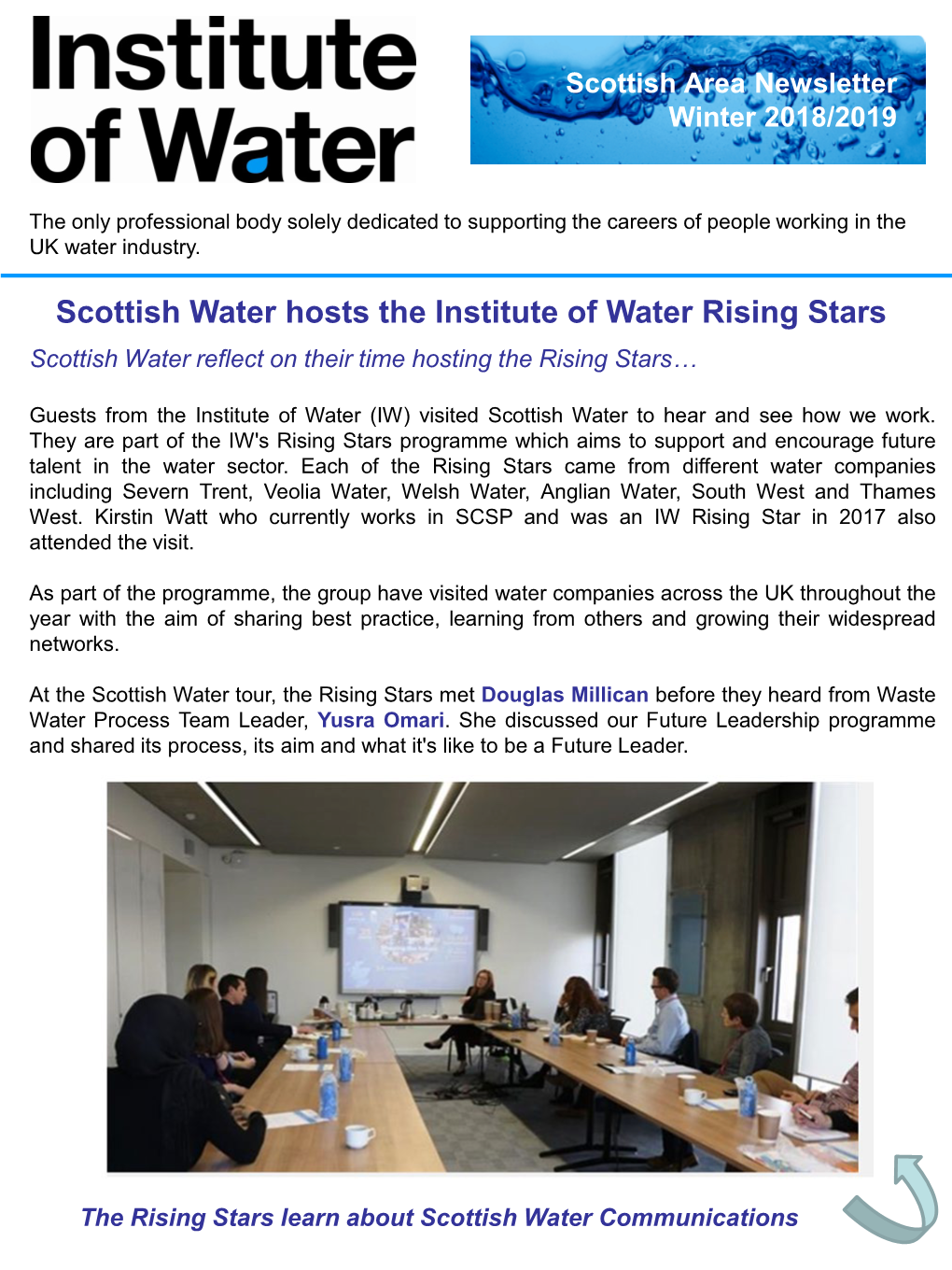 Scottish Water Hosts the Institute of Water Rising Stars Scottish Water Reflect on Their Time Hosting the Rising Stars…