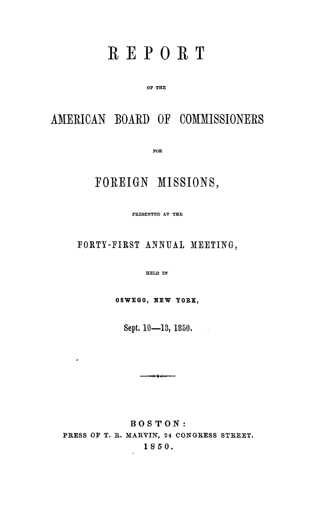 American Board of Commissioners Foreign