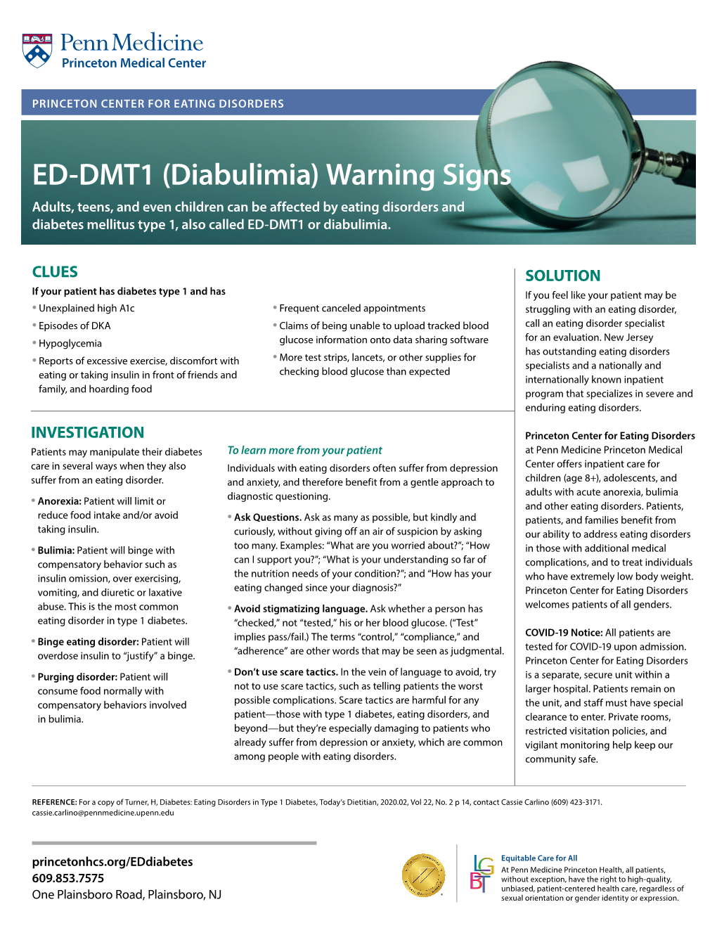 Diabulimia) Warning Signs Adults, Teens, and Even Children Can Be Affected by Eating Disorders and Diabetes Mellitus Type 1, Also Called ED-DMT1 Or Diabulimia