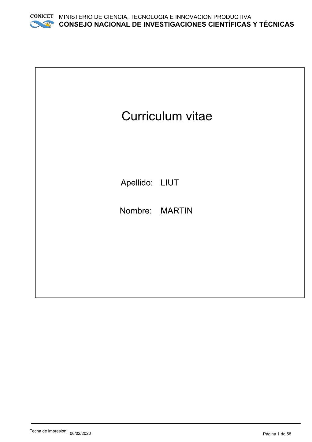 Curriculum Vitae