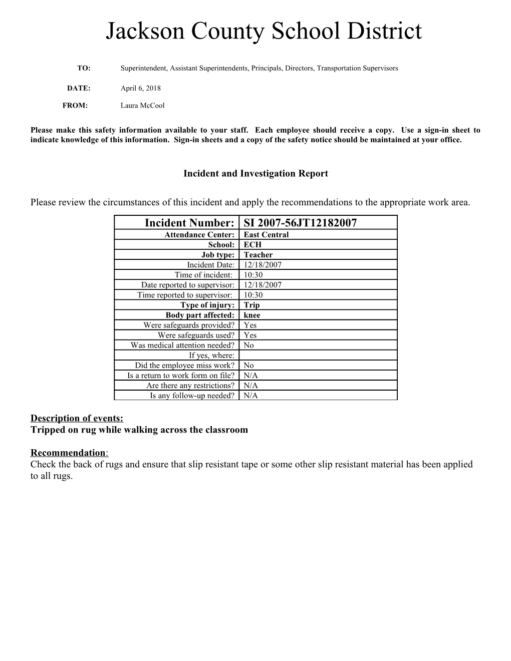 Jackson County School District s1