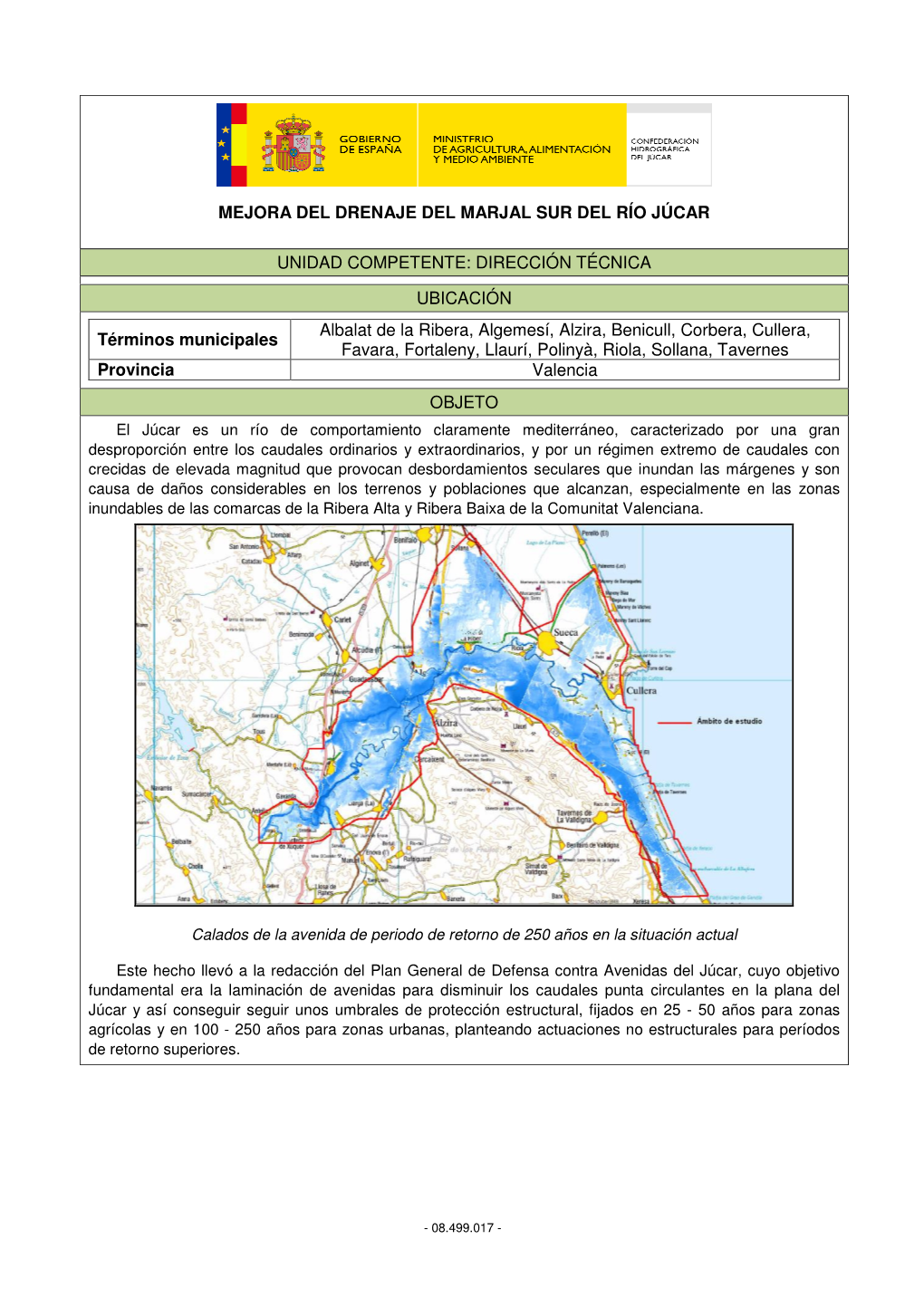 Mejora Del Drenaje Del Marjal Sur Del Río Júcar