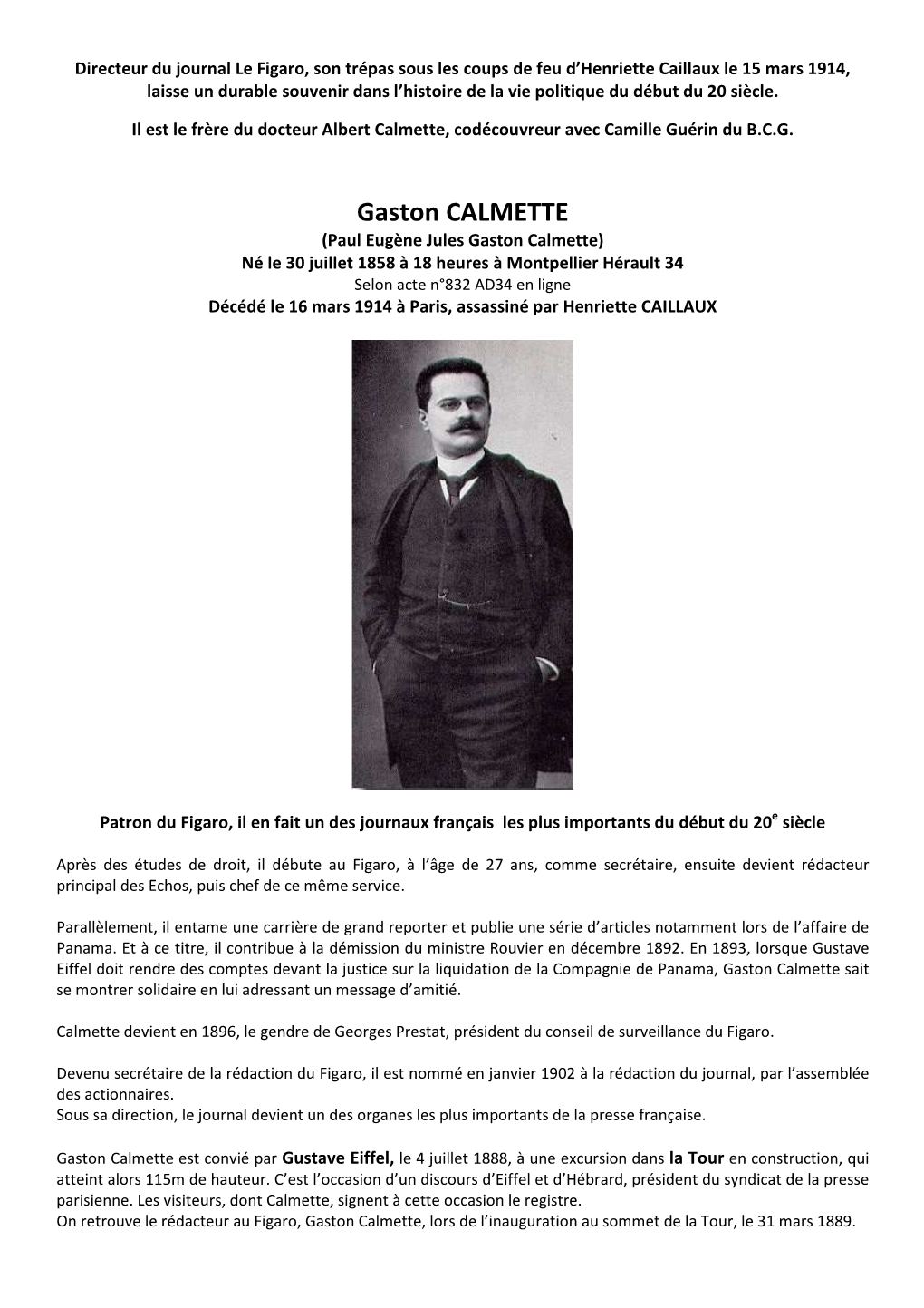 Gaston CALMETTE