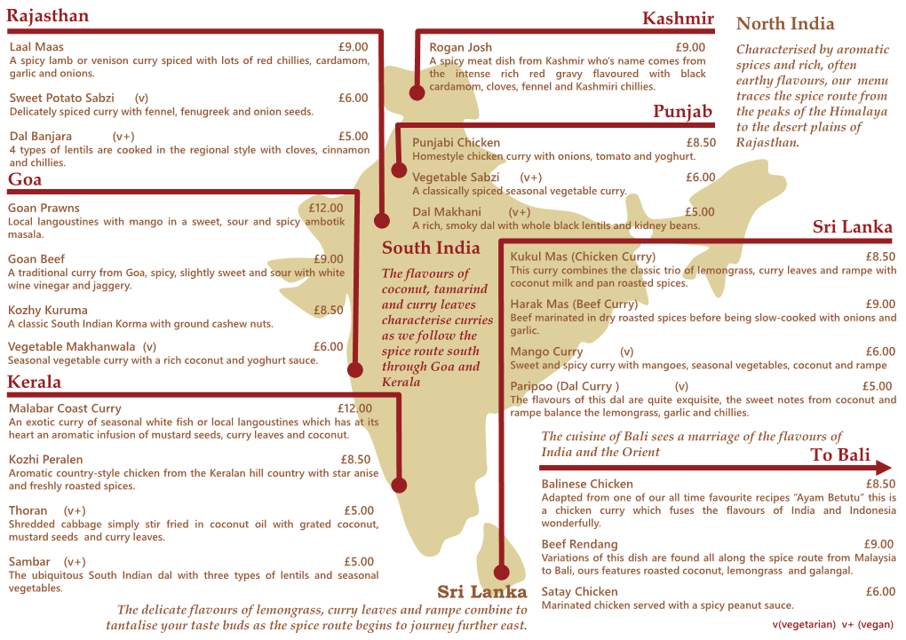 Kashmir Punjab Rajasthan Goa Kerala Sri Lanka to Bali