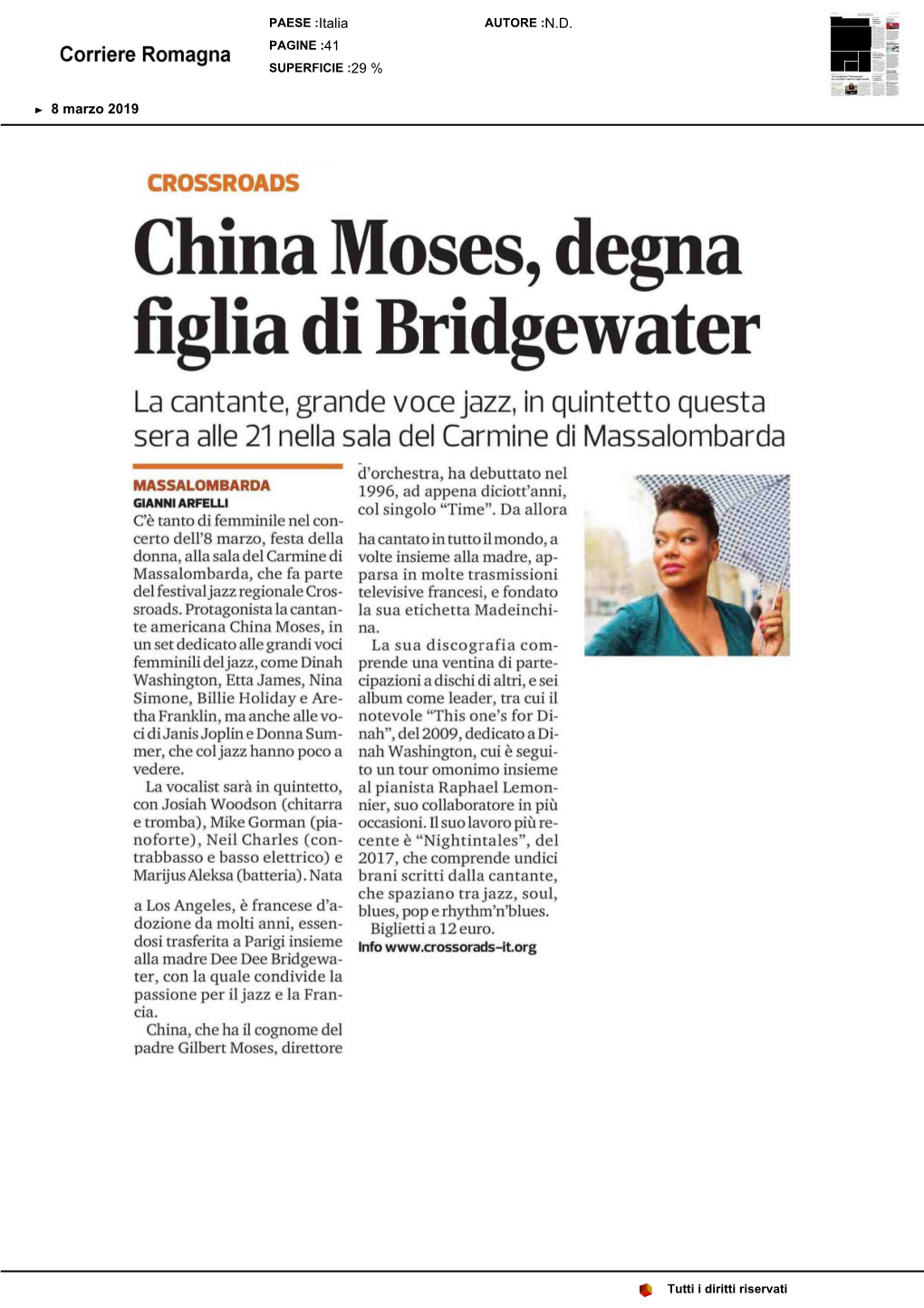 China Moses,Degna Figlia Di Bridgewater