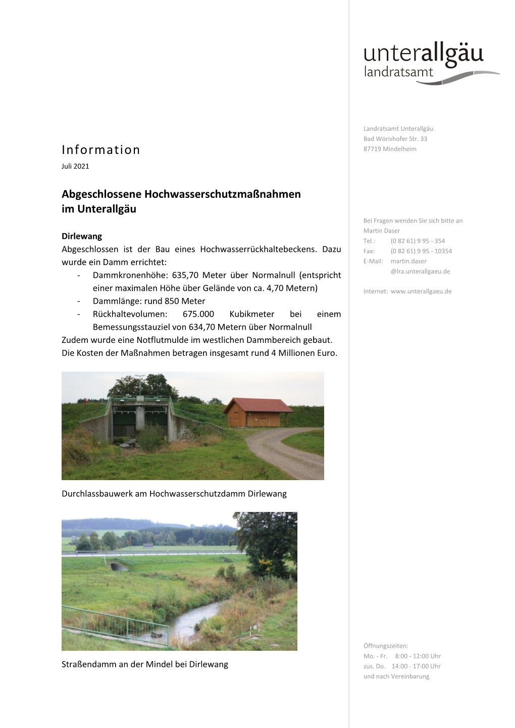 Information 87719 Mindelheim Juli 2021