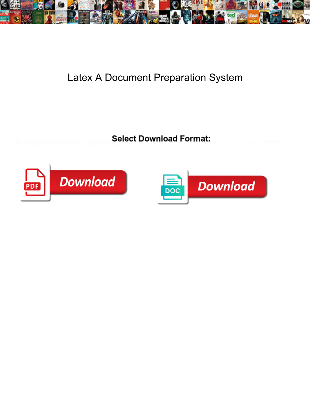 Latex a Document Preparation System