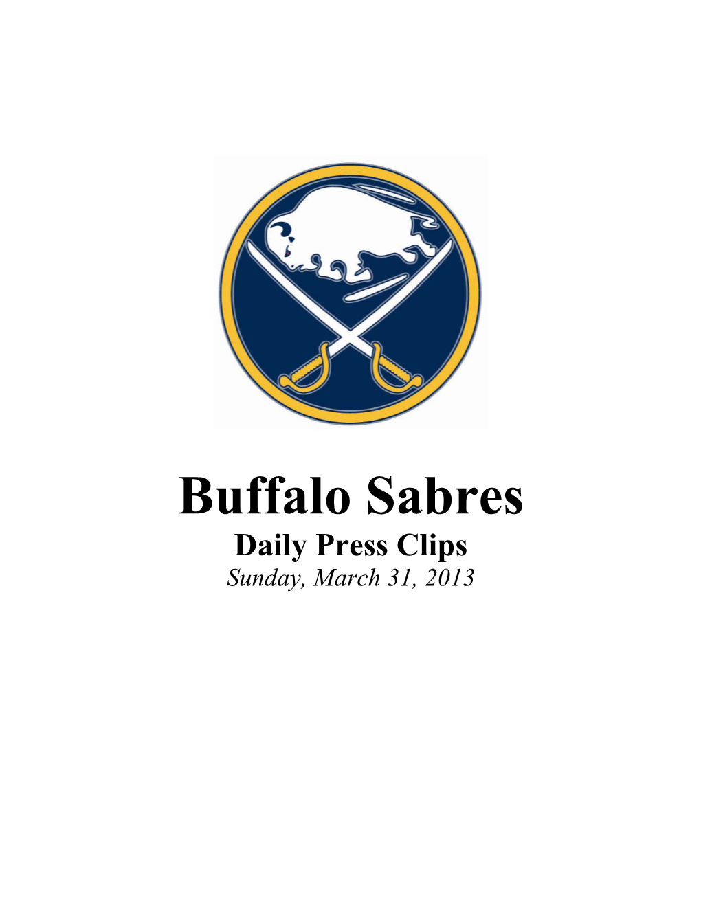 Buffalo Sabres Digital Press