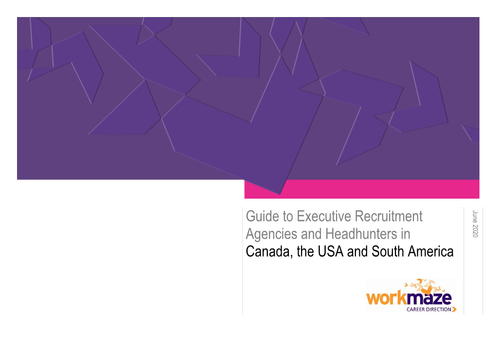 Example Exec Guide, Canada, US and S America