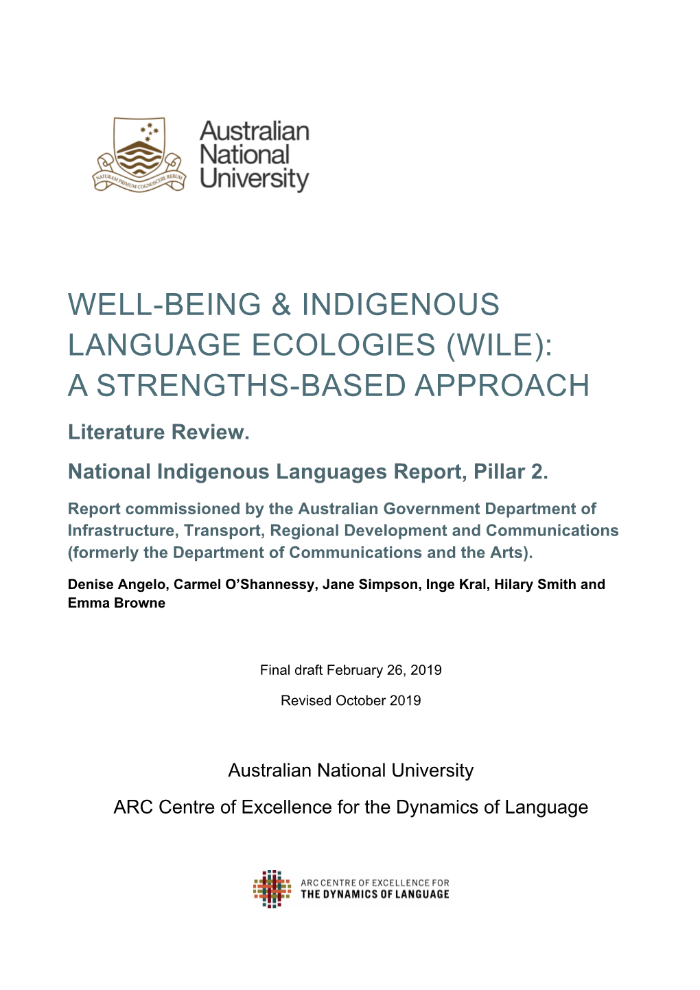 Well-Being & Indigenous Language