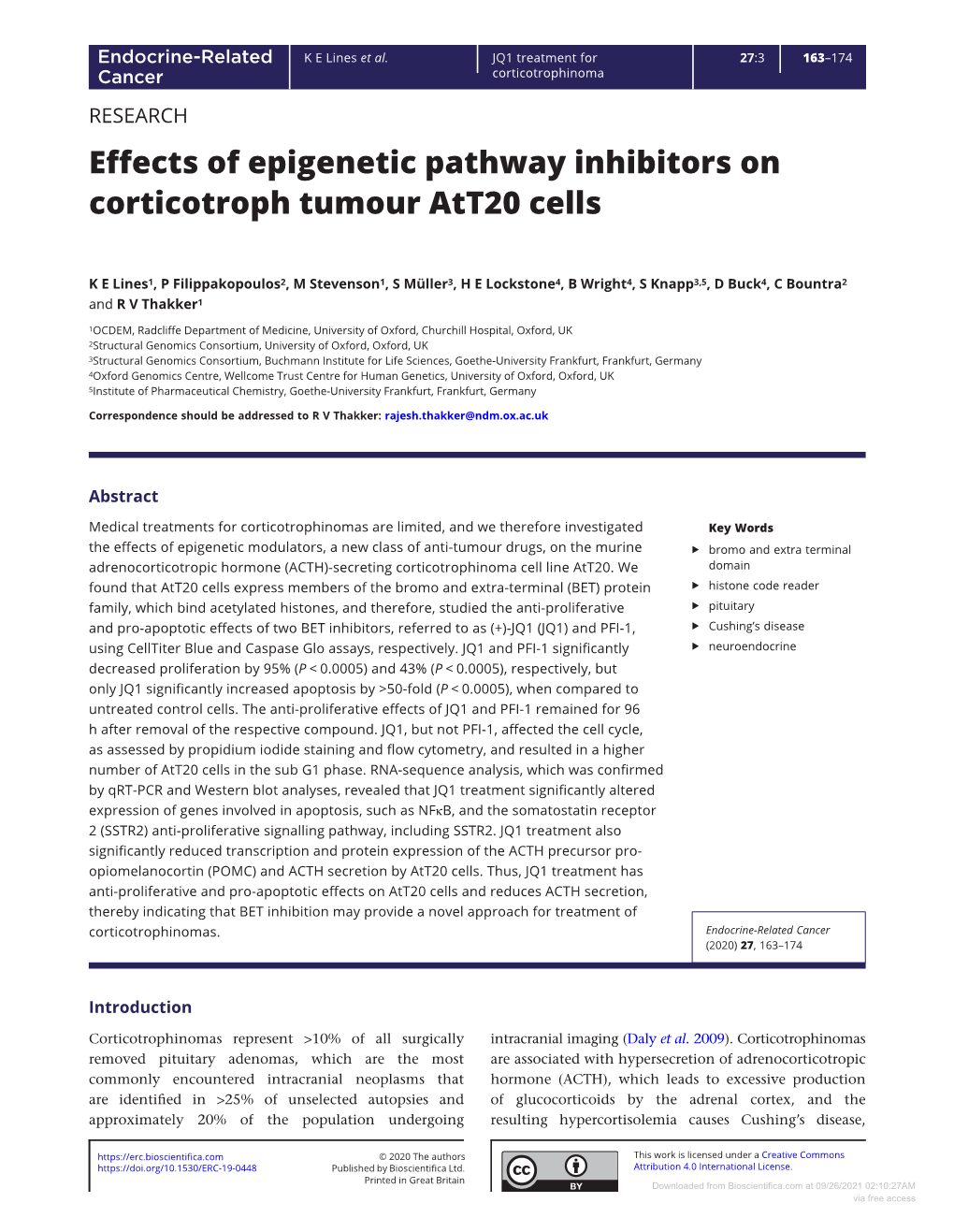 Downloaded from Bioscientifica.Com at 09/26/2021 02:10:27AM Via Free Access