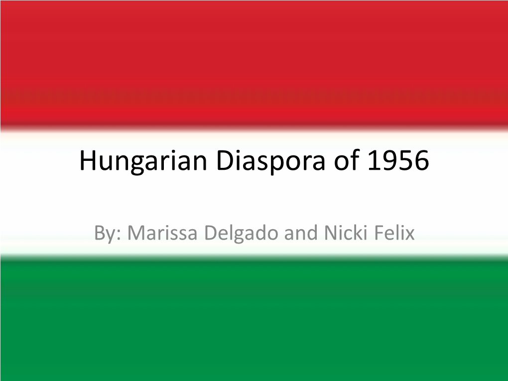 Hungarian Diaspora of 1956