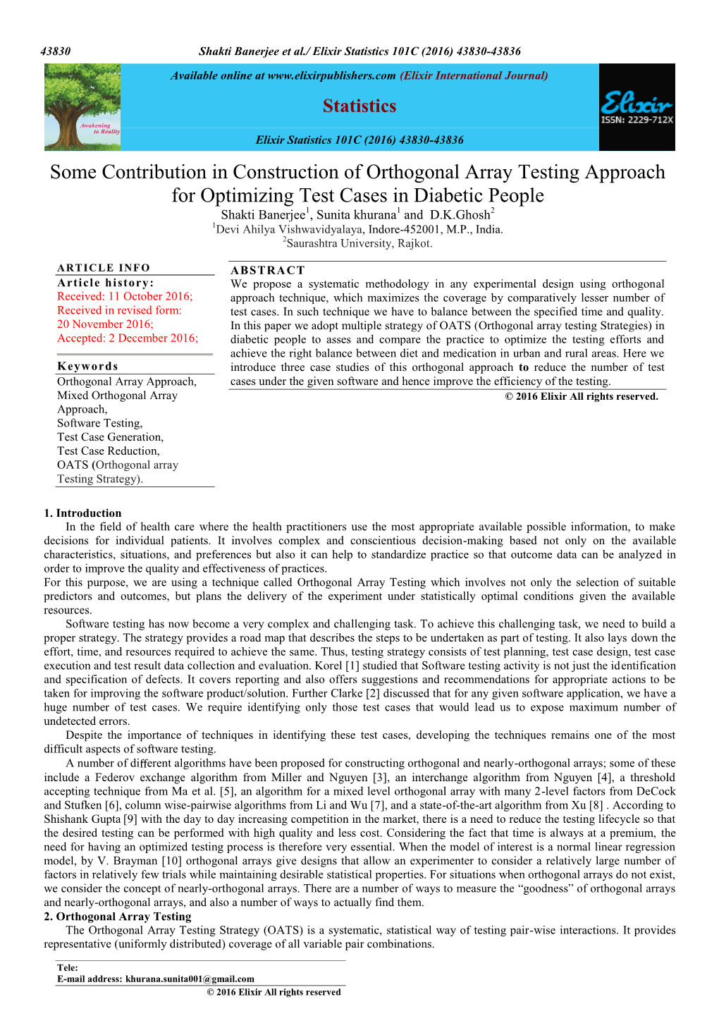 Some Contribution in Construction of Orthogonal Array Testing Approach