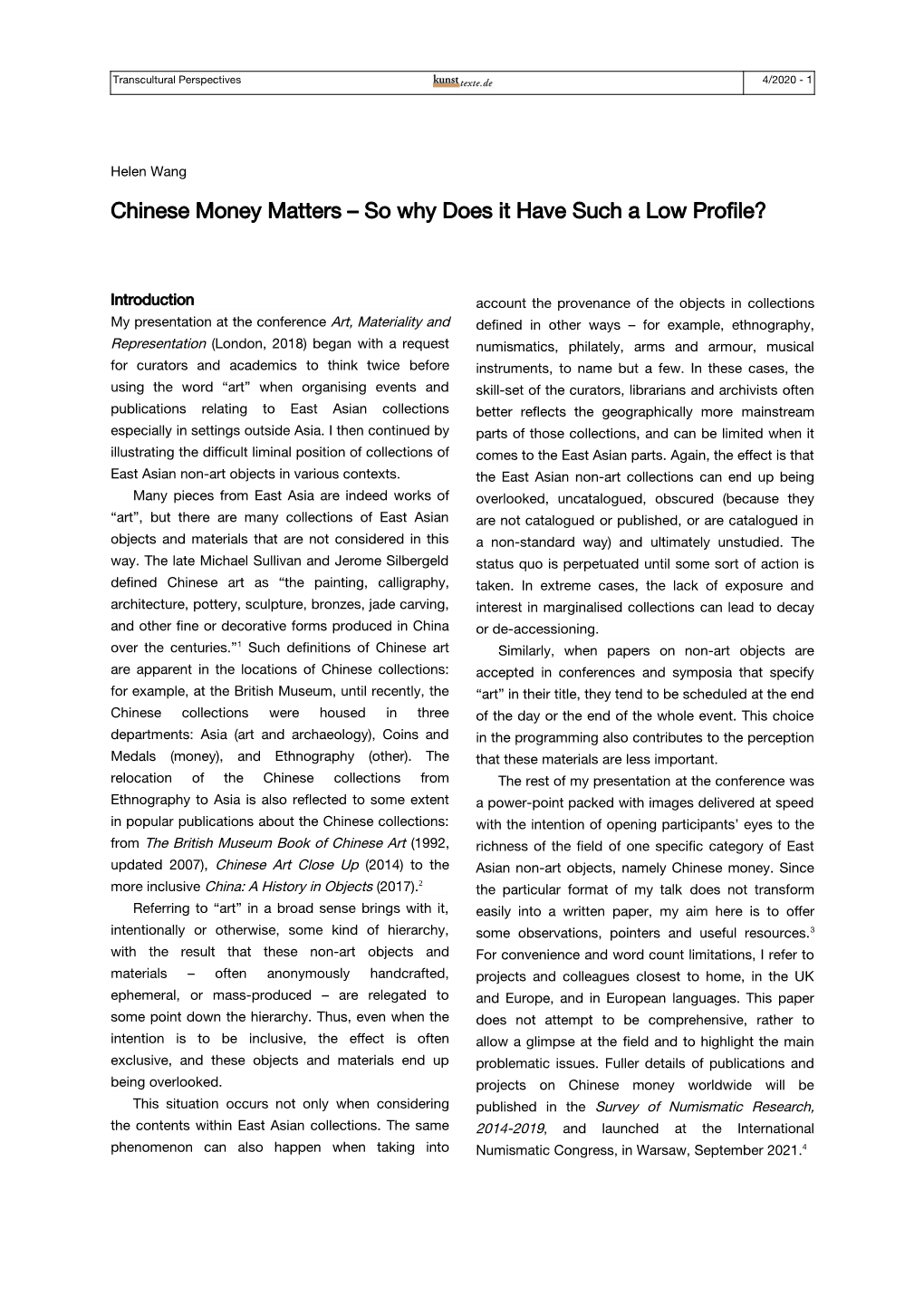 Chinese Money Matters – So Why Does It Have Such a Low Profile?