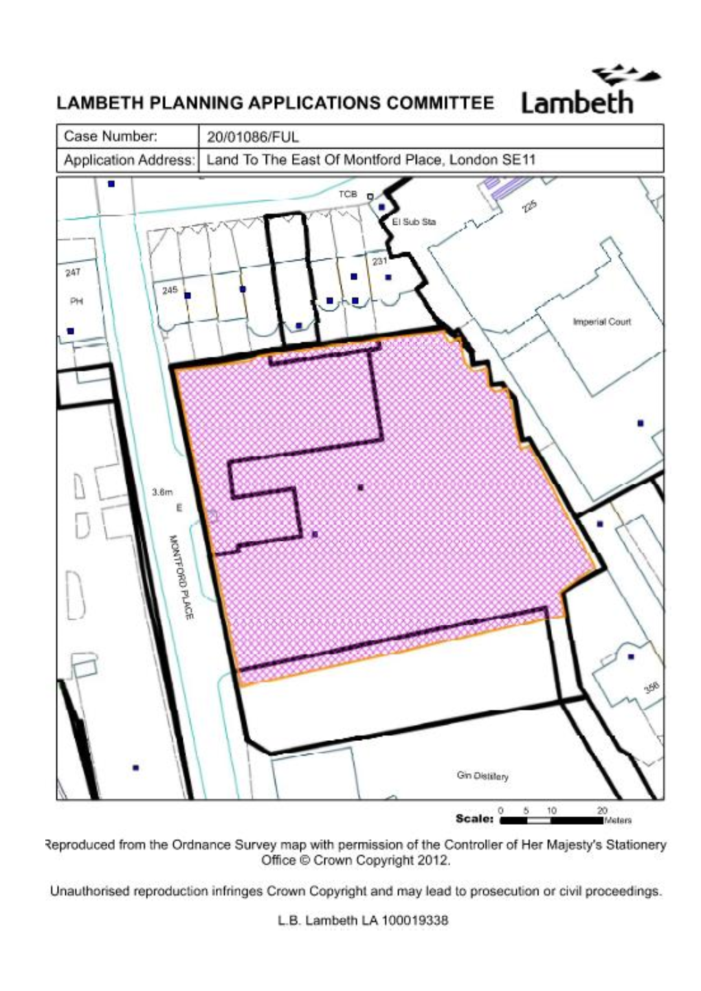 Land to the East of Montford Place, Kennington, London, SE11