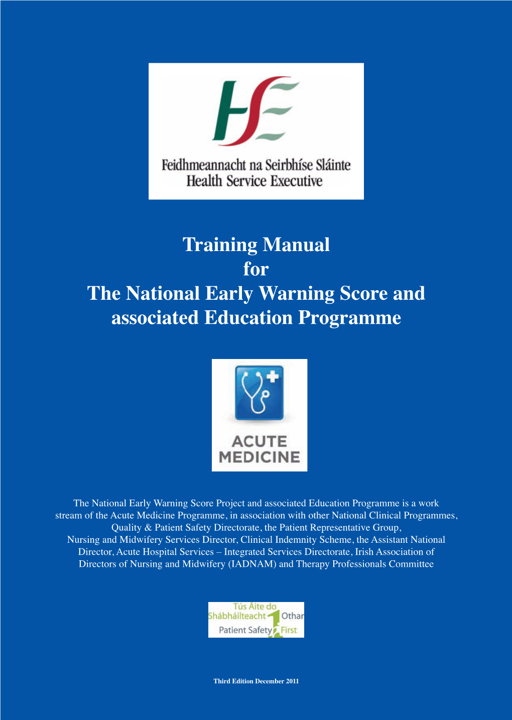 Training Manual for the National Early Warning Score and Associated Education Programme