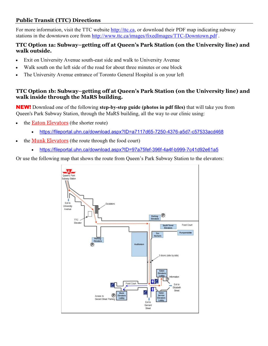 TTC Option 1A: Subway–Getting Off at Queen's Park Station