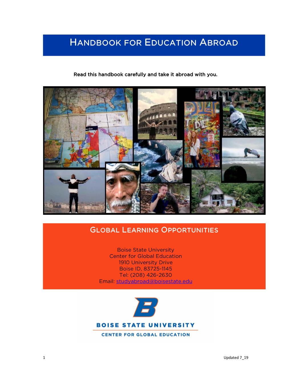 Handbook for Education Abroad