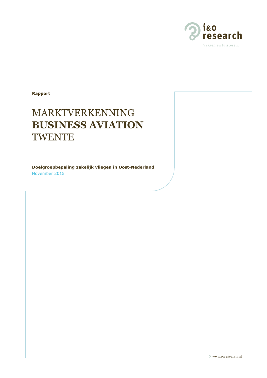 Marktverkenning Business Aviation Twente