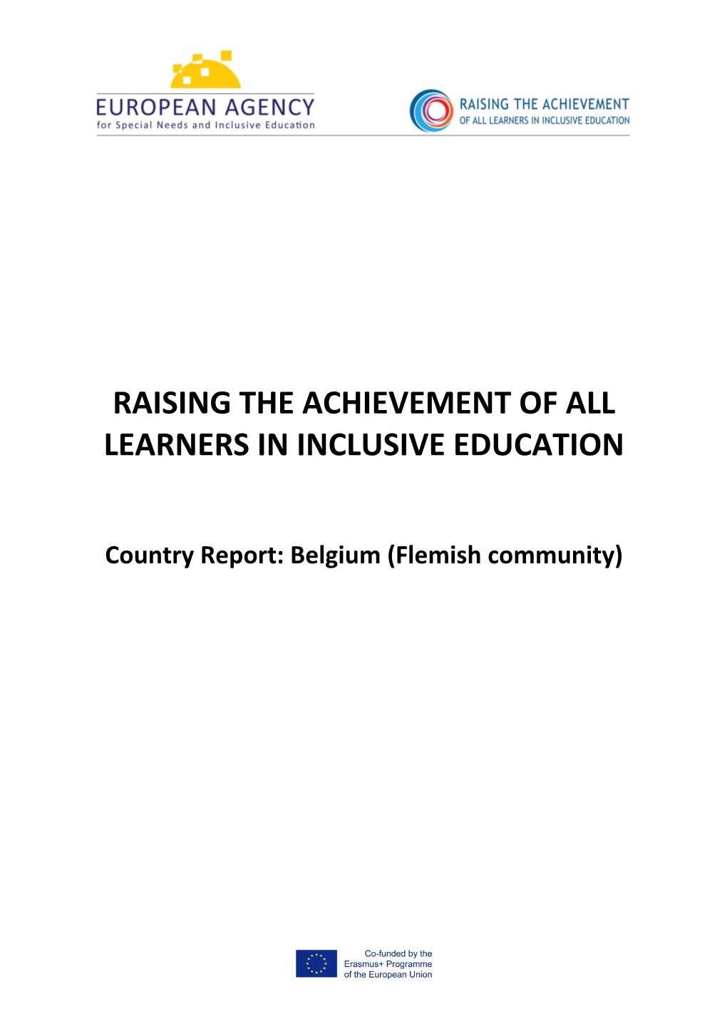 Raising Achievement Belgium (Flemish) Country Report