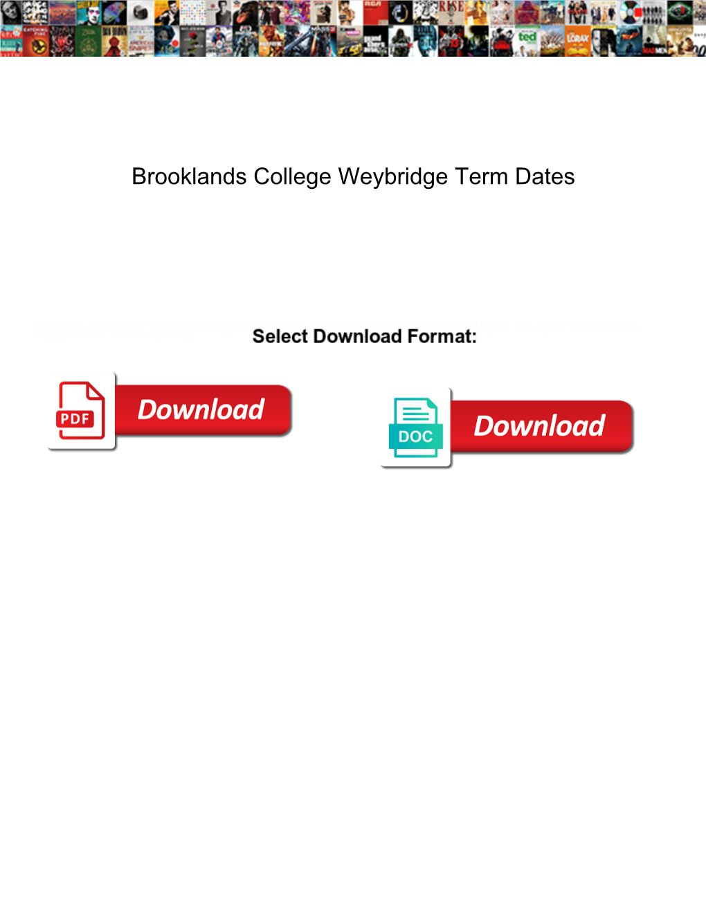 Brooklands College Weybridge Term Dates