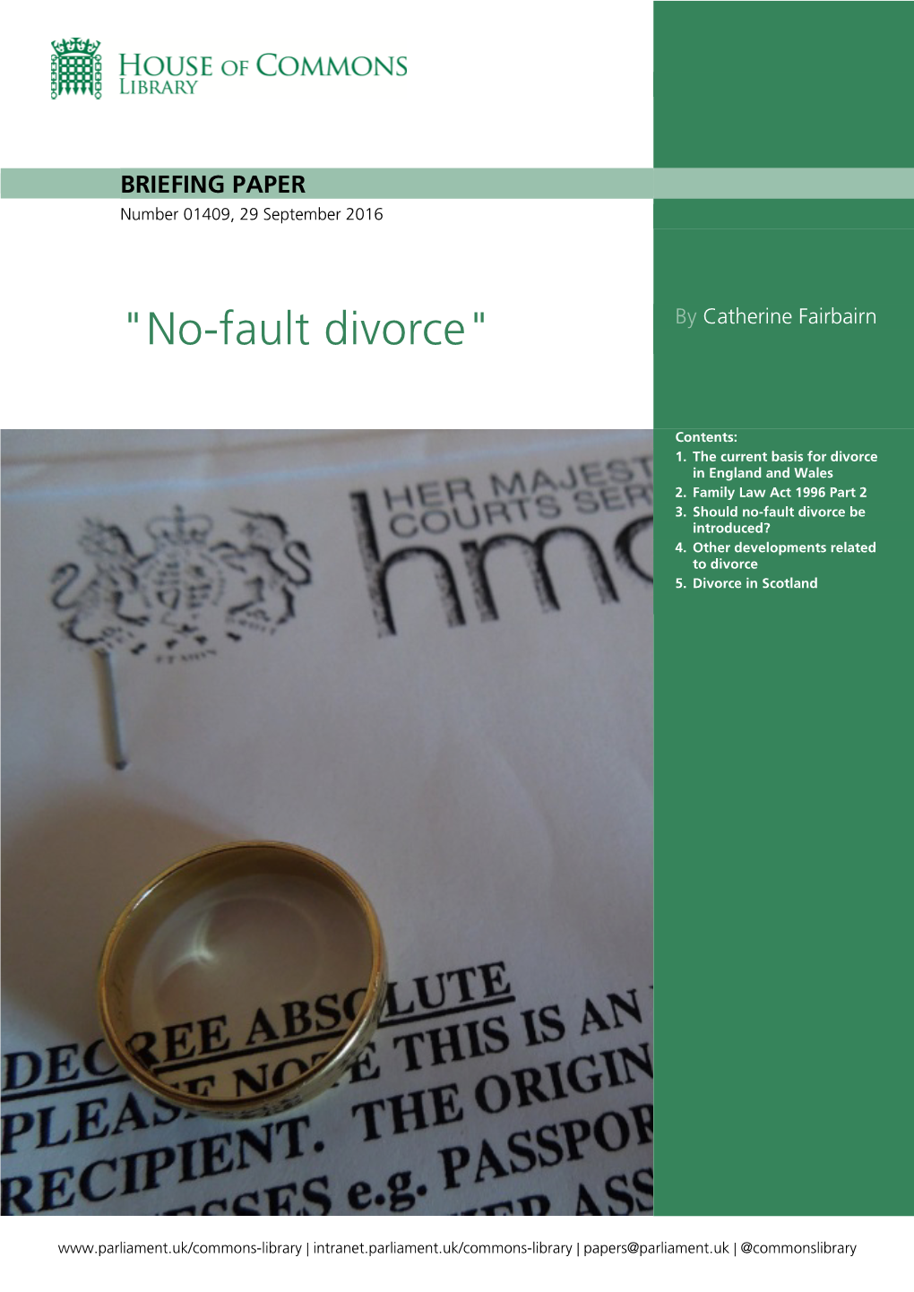 "No-Fault Divorce"