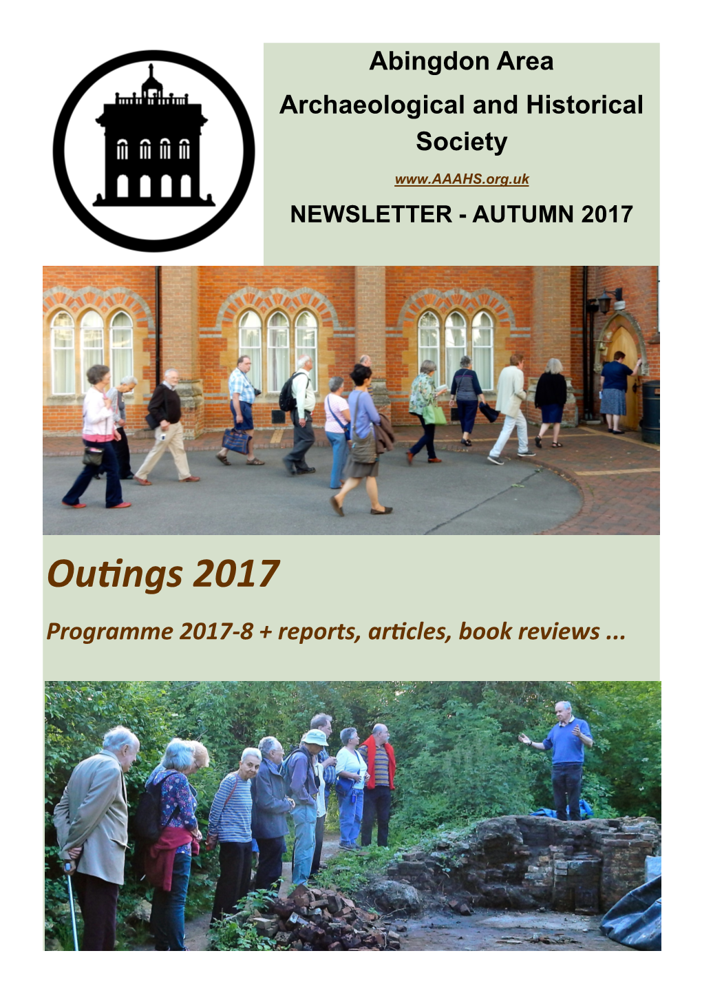 Outings 2017 Programme 2017-8 + Reports, Articles, Book Reviews