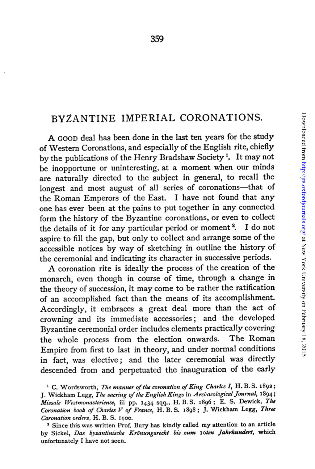 Byzantine Imperial Coronations