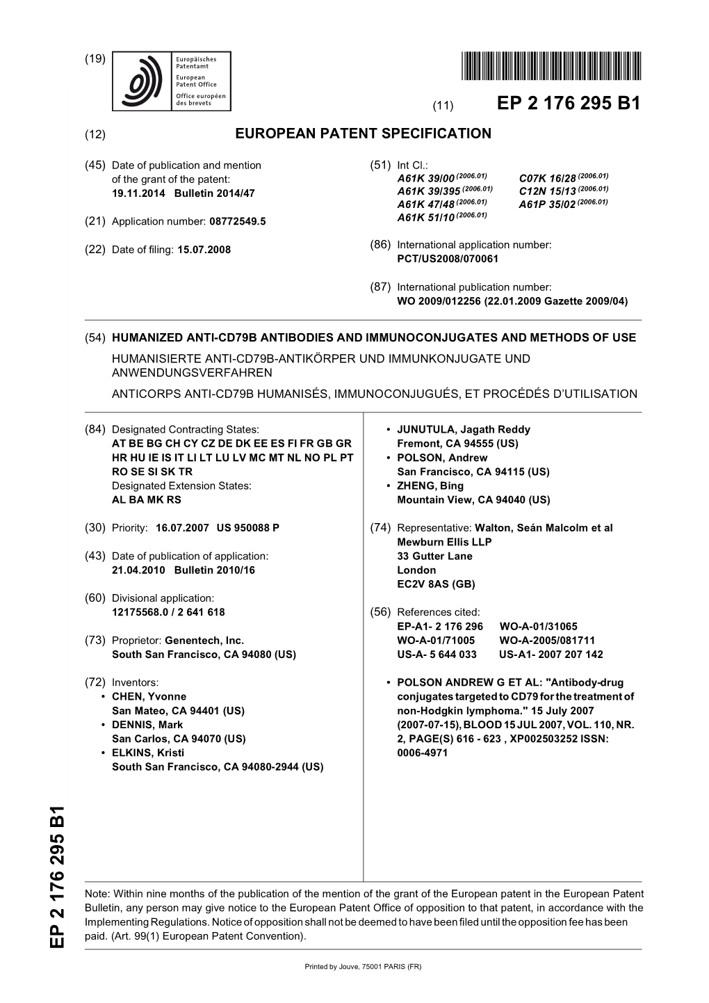 Humanized Anti-Cd79b Antibodies And