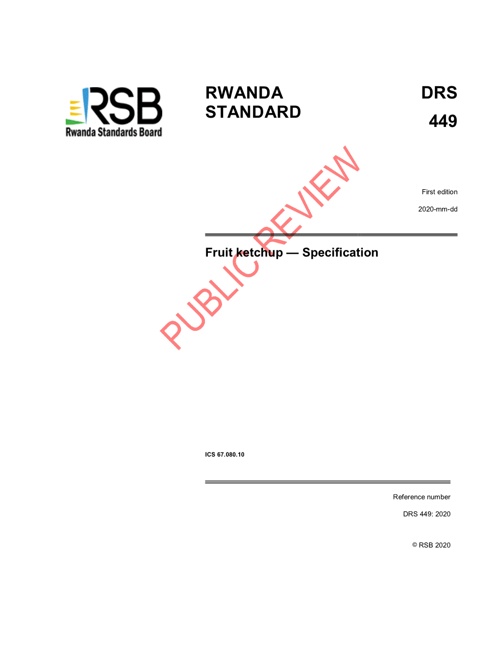 Rwanda Standard Drs