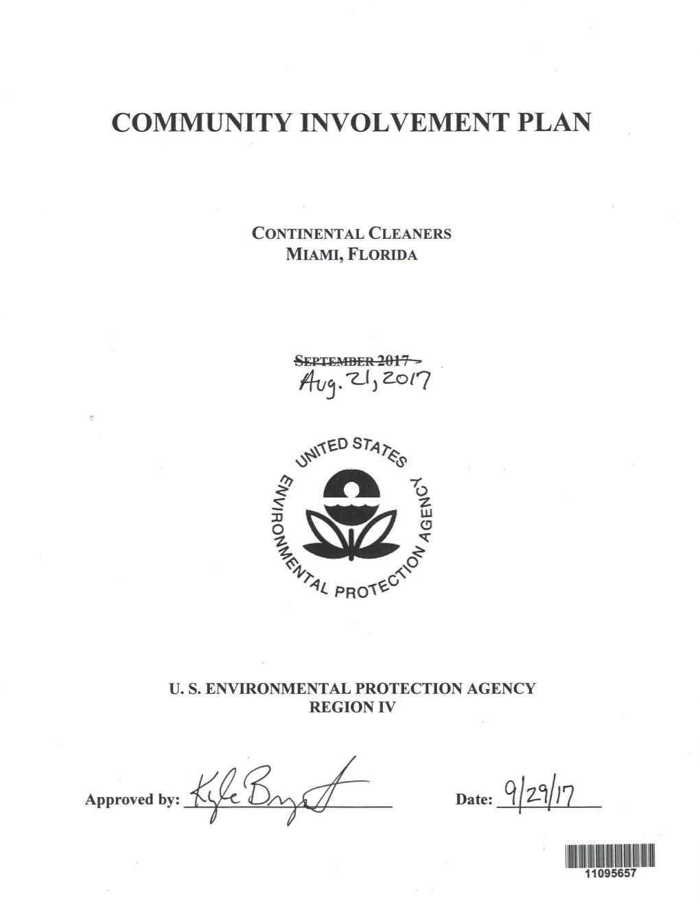Community Involvement Plan, Continental Cleaners, Miami