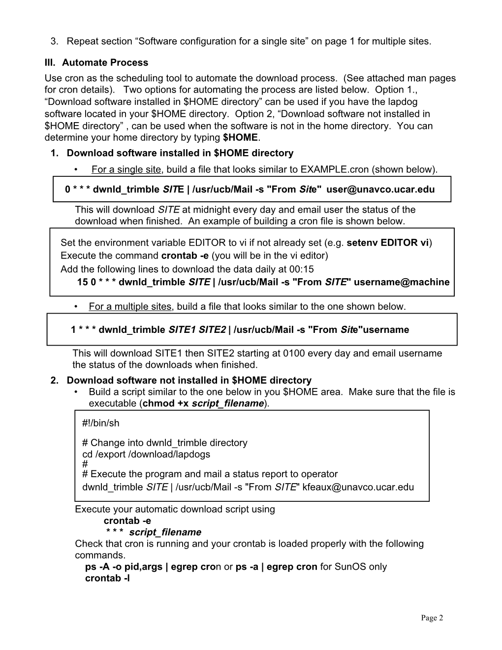 Software Configuration for a Single Site” on Page 1 for Multiple Sites