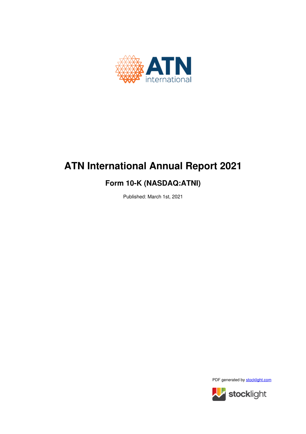 ATN International Annual Report 2021