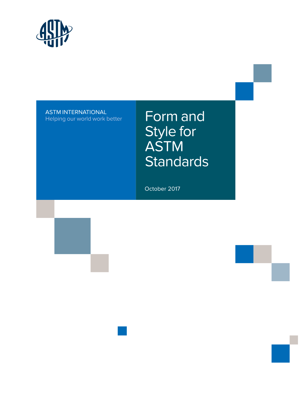 Form and Style for ASTM Standards