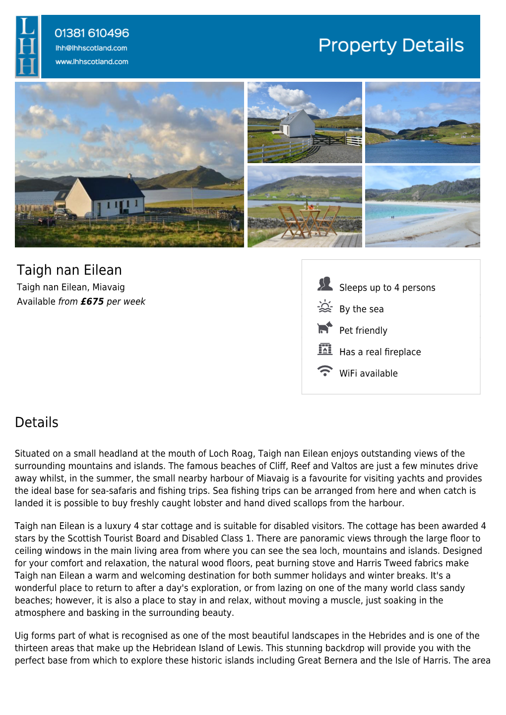 Taigh Nan Eilean Brochure