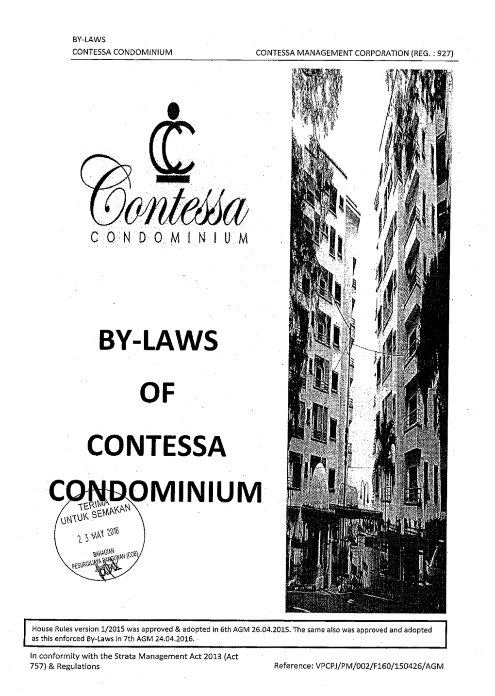 Contessa Condominium By-Laws