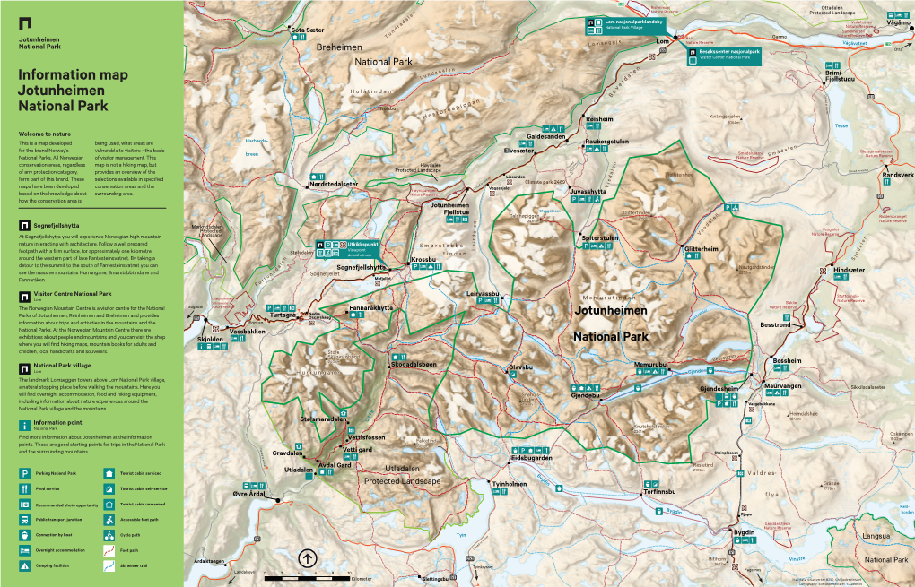 Map of Jotunheimen National Park