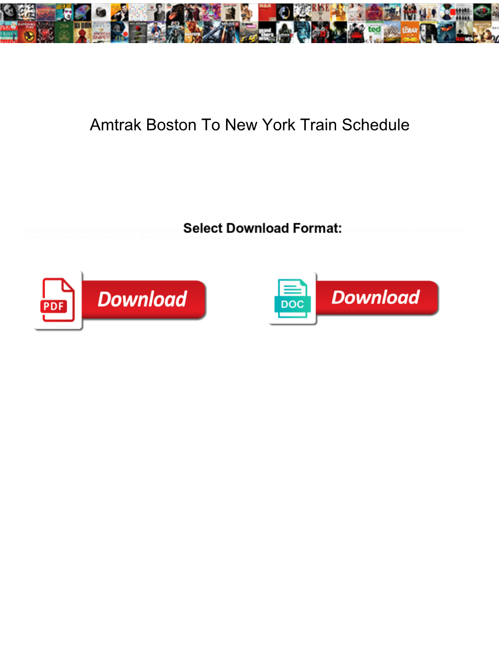 Amtrak Boston to New York Train Schedule