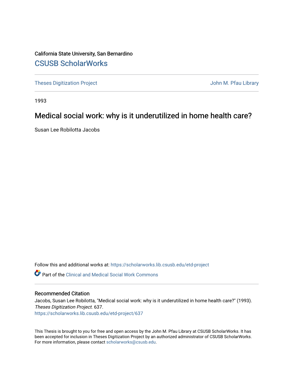 Medical Social Work: Why Is It Underutilized in Home Health Care?