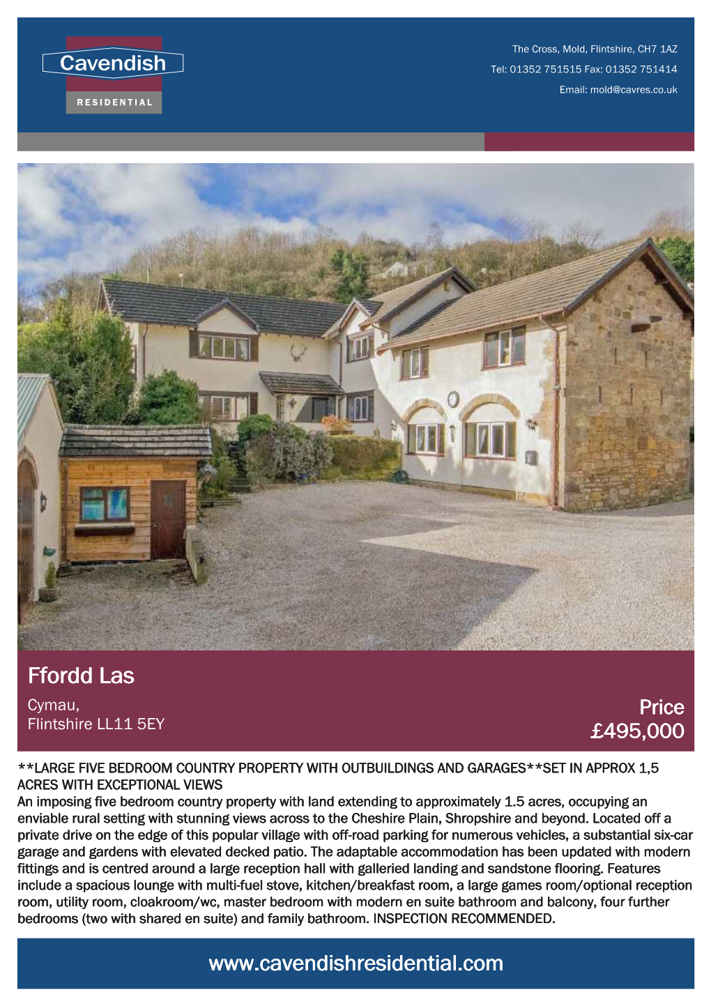 Ffordd Las Cymau, Price Flintshire LL11 5EY £495,000