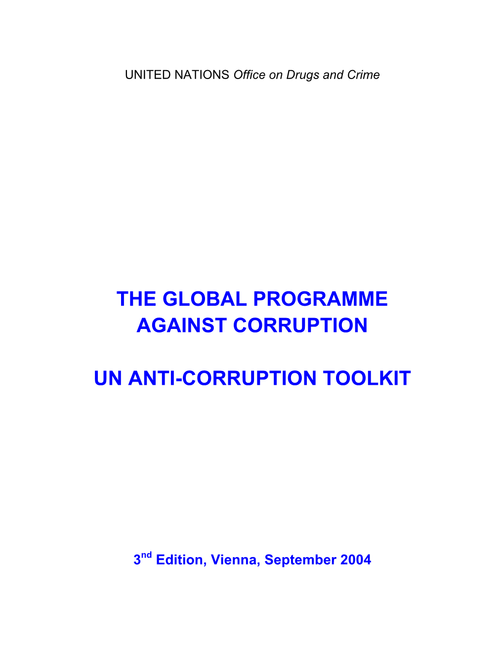 The United Nations Anti-Corruption Toolkit
