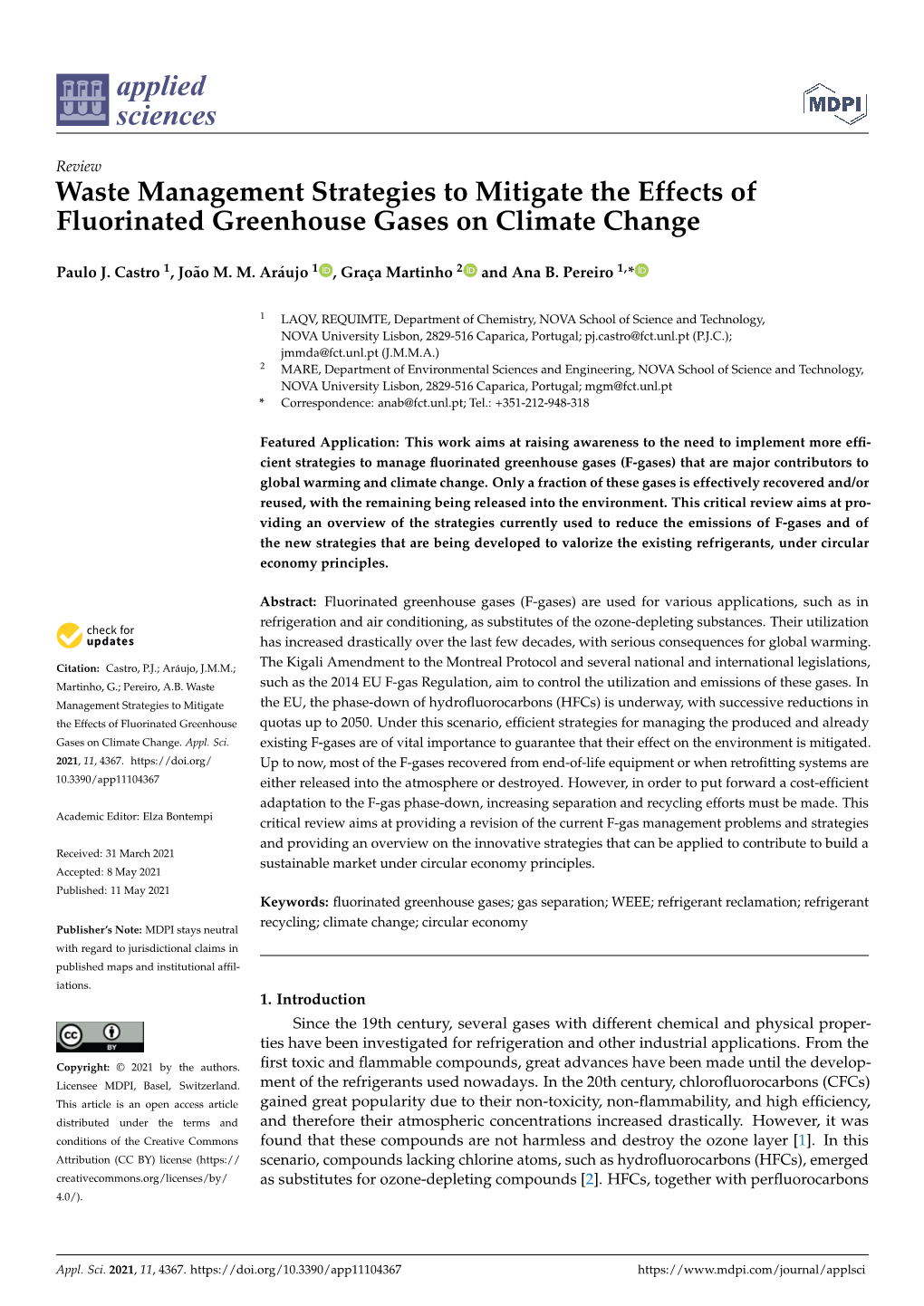 Waste Management Strategies to Mitigate the Effects of Fluorinated Greenhouse Gases on Climate Change