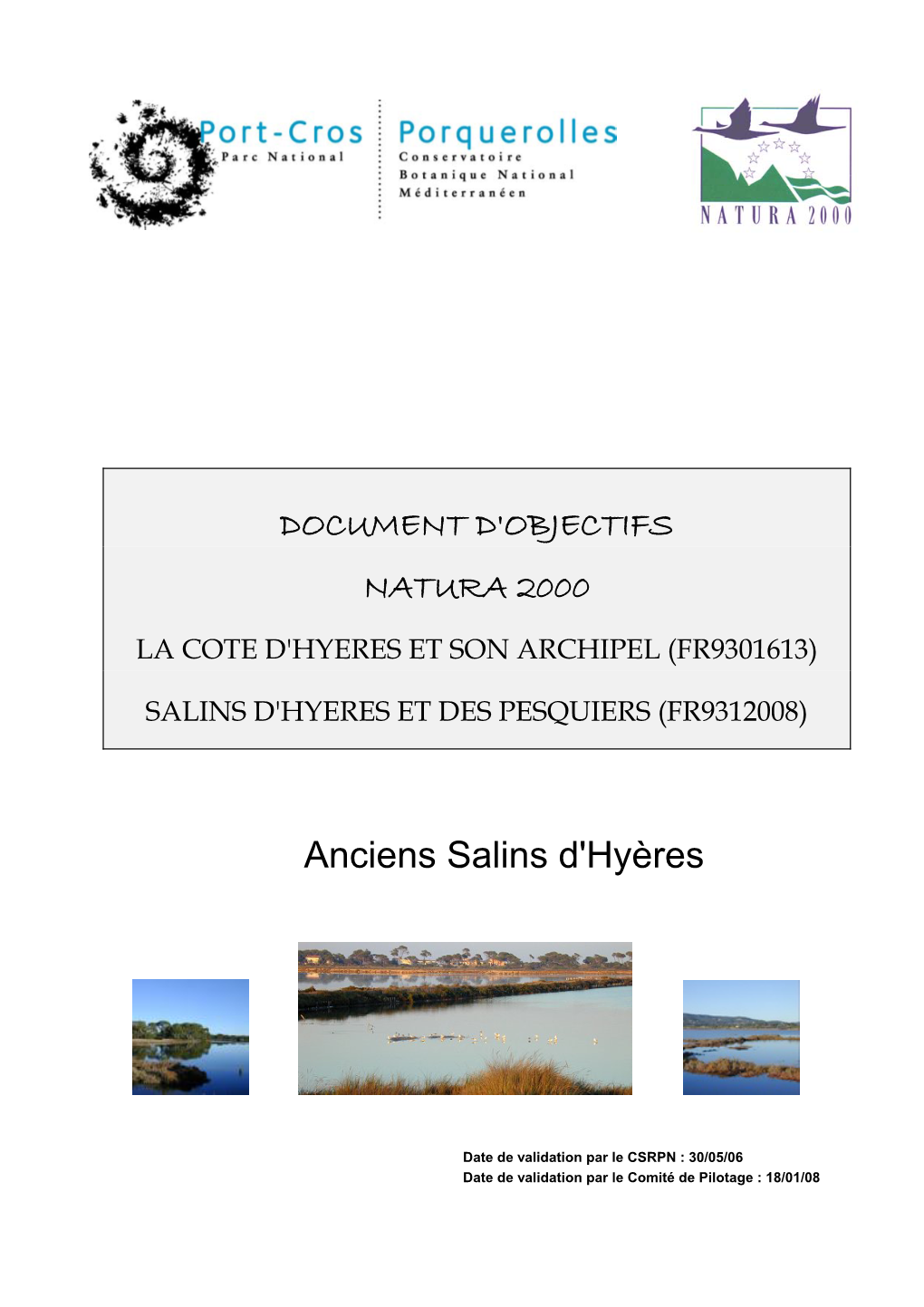 Document D'objectifs Natura 2000 : Anciens Salins D'hyères