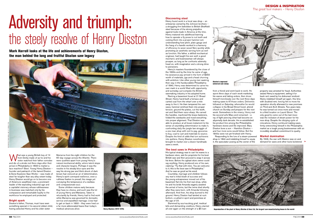 The Steely Resolve of Henry Disston