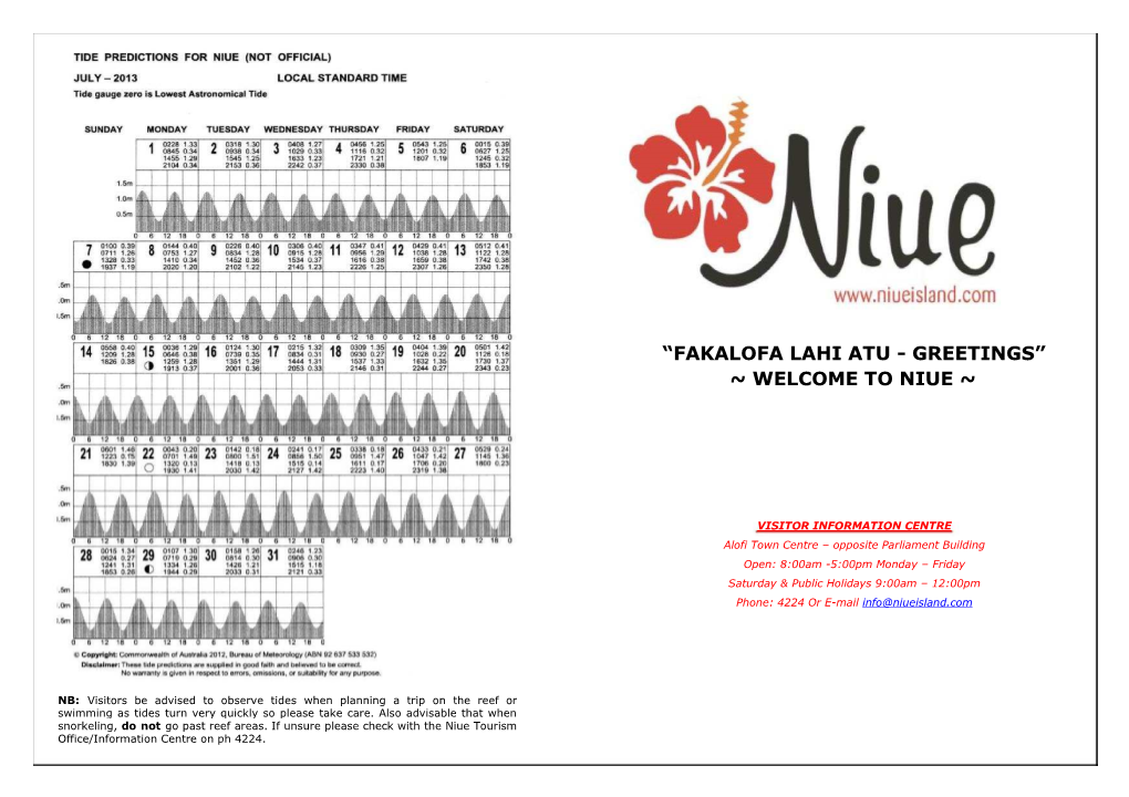 Welcome to Niue ~